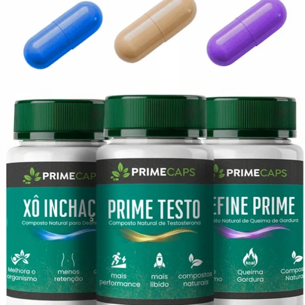 Kit Premium - Xô Inchaço + Prime Testo + Define Prime